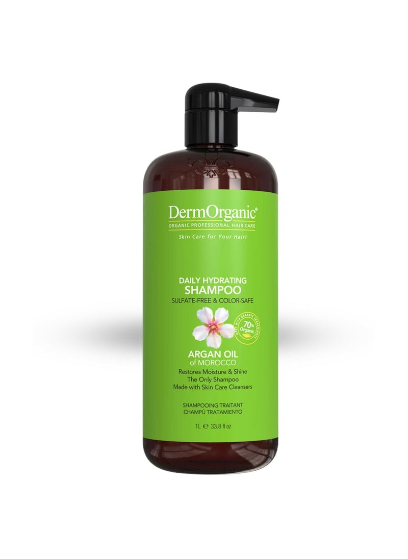 DermOrganic Argan Oil Daily Hydrating Hair CareSulfate Free  Color SafeSHAMPOO 338 oz