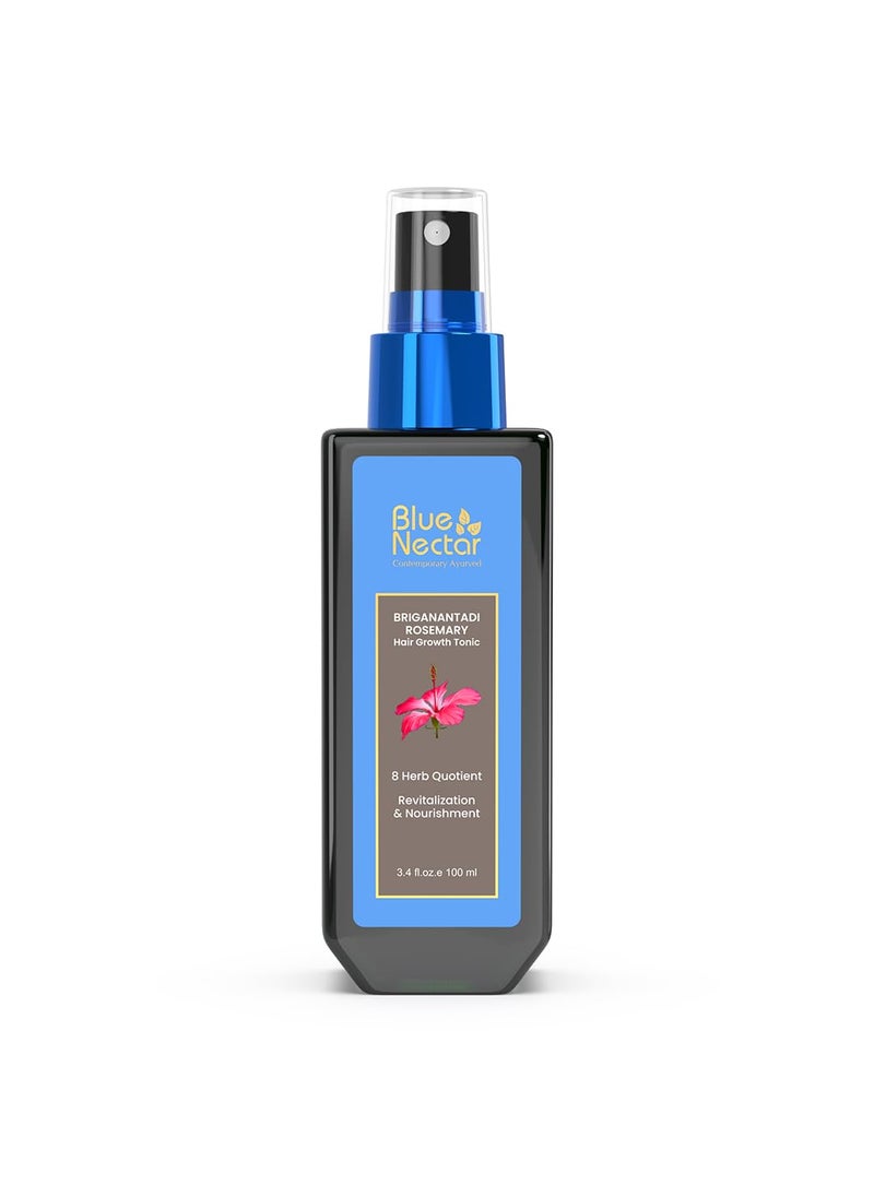 Blue Nectar Hair Growth Serum with Rosemary Oil for Hair Growth  Ayurvedic Hair Tonic Spray 8 Herbs 338 Fl Oz