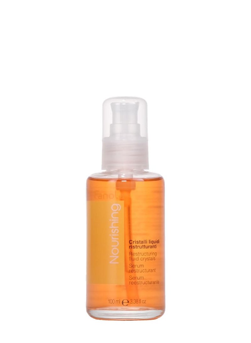 Fanola Restructuring Fluid Crystals Hair Serum  Detangles Adds Shine  Prevents Split Ends  Nourishing Serum for Curly Frizzy  Permed Hair 338 Fl oz