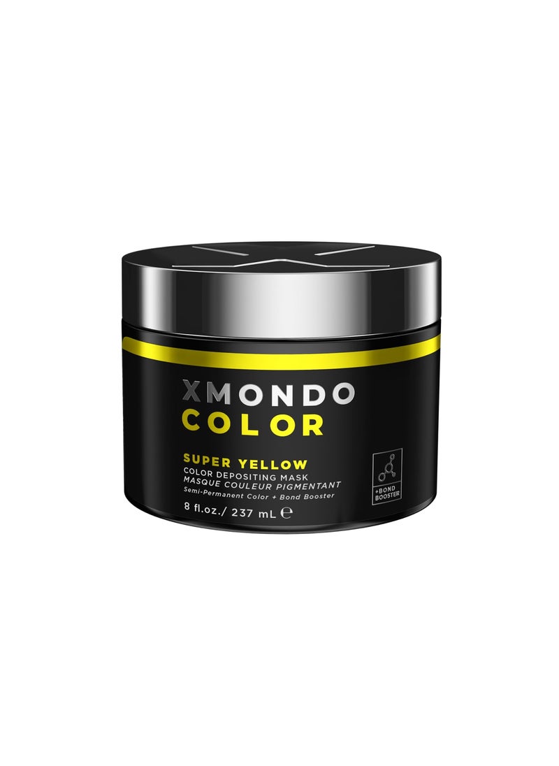 XMONDO Color Super Yellow Depositing Mask  SemiPermanent Yellow Dye  Infused with Bond Booster Technology  Hyaluronic Acid for Nourishment Revitalization  Repair Vegan Formula 8 Fl Oz 1Pack