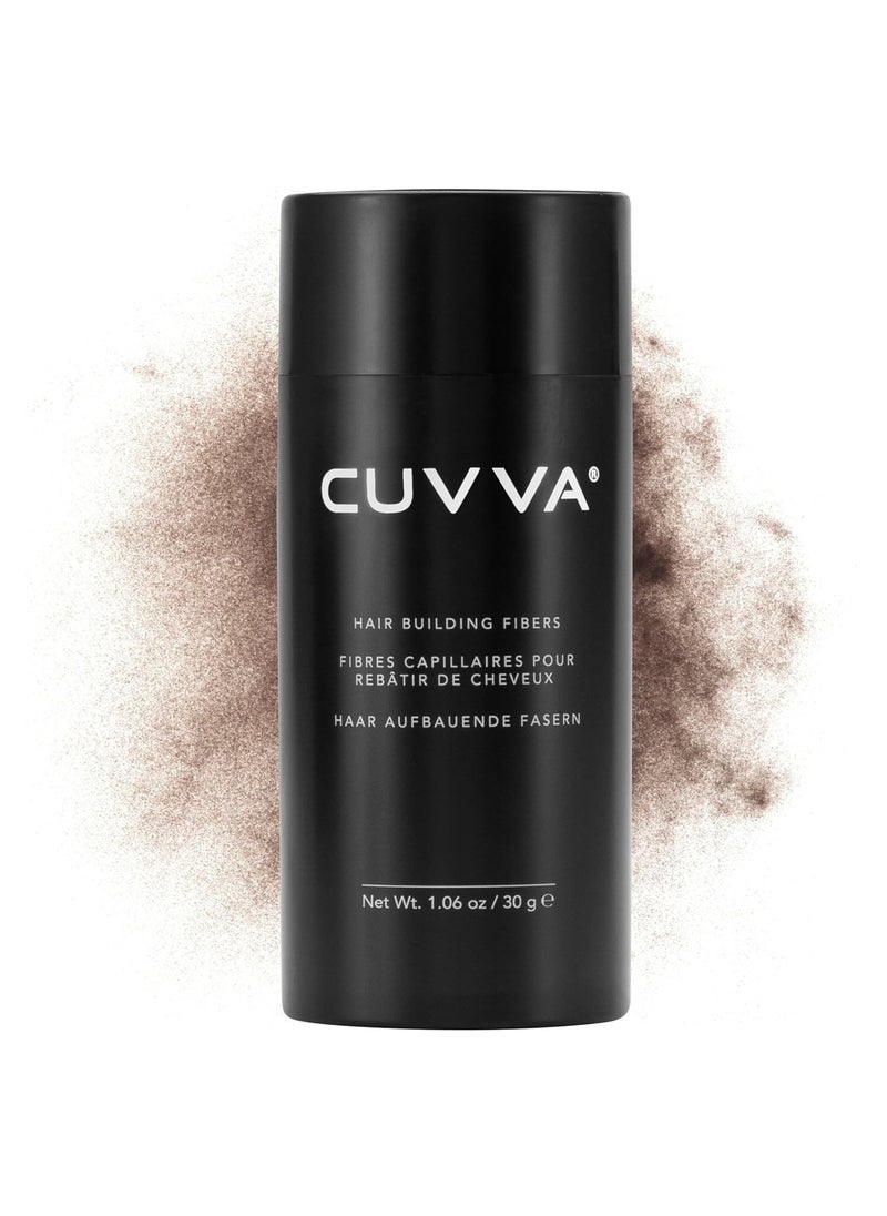 CUVVA Hair Building Fibers 30g  Instantly Fill in Fine and Thinning Hair to Create a Thicker Fuller Look  10 Different Shades for Men  Women  Medium Brown