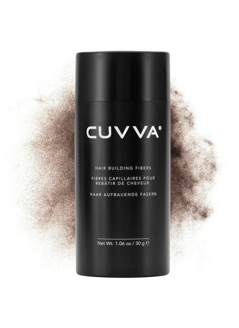 CUVVA Hair Building Fibers 30g  Instantly Fill in Fine and Thinning Hair to Create a Thicker Fuller Look  10 Different Shades for Men  Women  Dark Brown