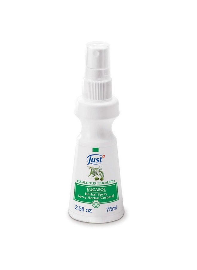 Eucasol Spray 75ml. Enriched With Eucalyptus Essential Oil. Alternative Room Spray, Pillow Spray Or Fabric Spray. Eucalyptus Spray by Swiss Just