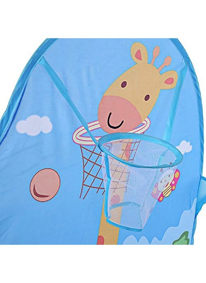 BabyGo Kids Activity Ball Pool Giraffe for Kids Play Tent House for 2+ Year Old Girls and Boys (Blue)