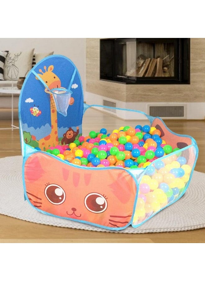 BabyGo Kids Activity Ball Pool Giraffe for Kids Play Tent House for 2+ Year Old Girls and Boys (Blue)