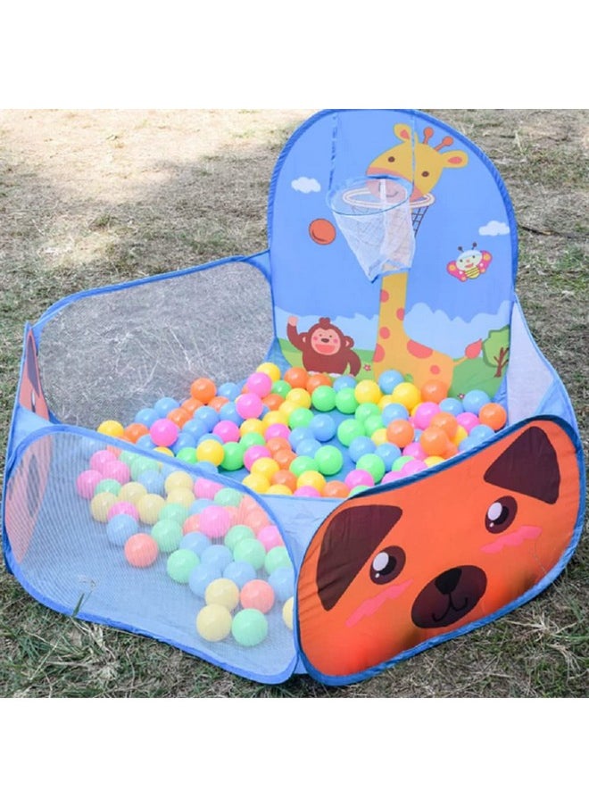 BabyGo Kids Activity Ball Pool Giraffe for Kids Play Tent House for 2+ Year Old Girls and Boys (Blue)