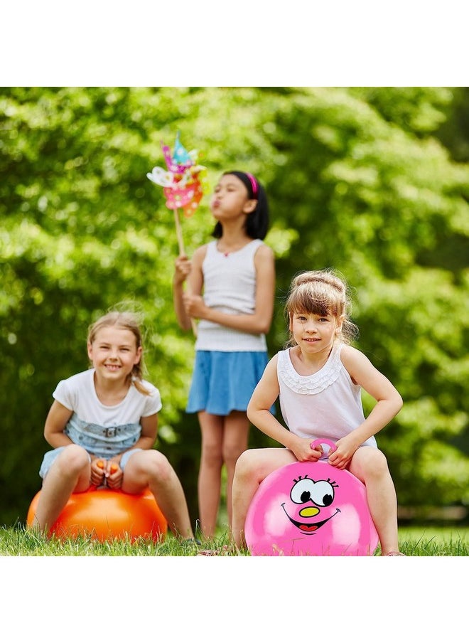 Sisliya Children's Hopper Ball Jumping Bouncy Ball Inflatable Gymnastics Ball Outdoor Season Racing Fitness Accessories for Nursery Children (65 cm) (Pink)