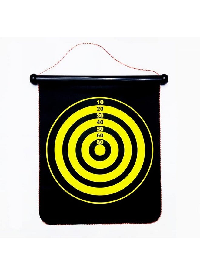 VGRASSP 12 Inch Magnetic Dart Board Game for Kids, Double Sided Foldable Dart Board Game Toy for Kids with 4 Free Magnetic Darts