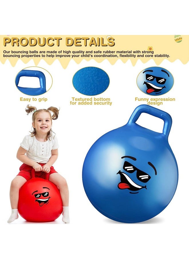 Sisliya Bouncy Ball for Children, Bouncy Ball from 3, 4, 5, 6 Years,Hopper Ball, Jump Ball for Boys, Girls, Toddlers, Garden Game Indoor Outdoor (65 cm) (Blue)