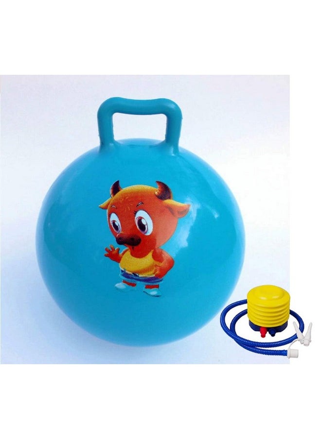 Sisliya Bouncy Ball for Children, Bouncy Ball from 3, 4, 5, 6 Years,Hopper Ball, Jump Ball for Boys, Girls, Toddlers, Garden Game Indoor Outdoor (65 cm) (Blue)