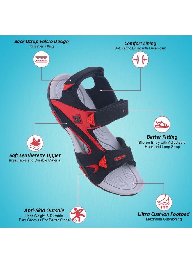 Sparx mens SS 453 | Latest, Daily Use, Stylish Floaters | Red Sport Sandal - 7 UK (SS 453)