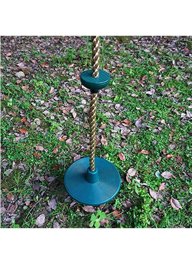 Toy Park Climbing Rope Tree Swing with Platforms and Hanging Disc Swings Seat, Outdoor Backyard Playground Swingset Accessories with 78