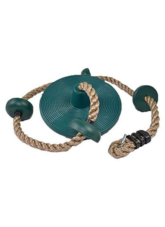 Toy Park Climbing Rope Tree Swing with Platforms and Hanging Disc Swings Seat, Outdoor Backyard Playground Swingset Accessories with 78