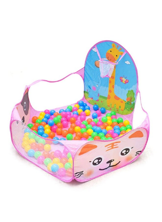 BabyGo Giraffe Ball Pool Play Tent House for 2+ Year Old Girls and Boys, Kids Pool (Pink)