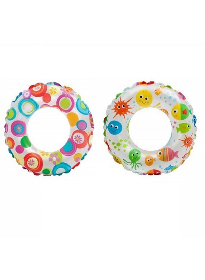 ClearChoice:- Swimming Ring Swim Tube for Kids Learning for Girls & Boys (Multi Color)(6 to 10 Years)(Size - 24''inch)(2 PIS)