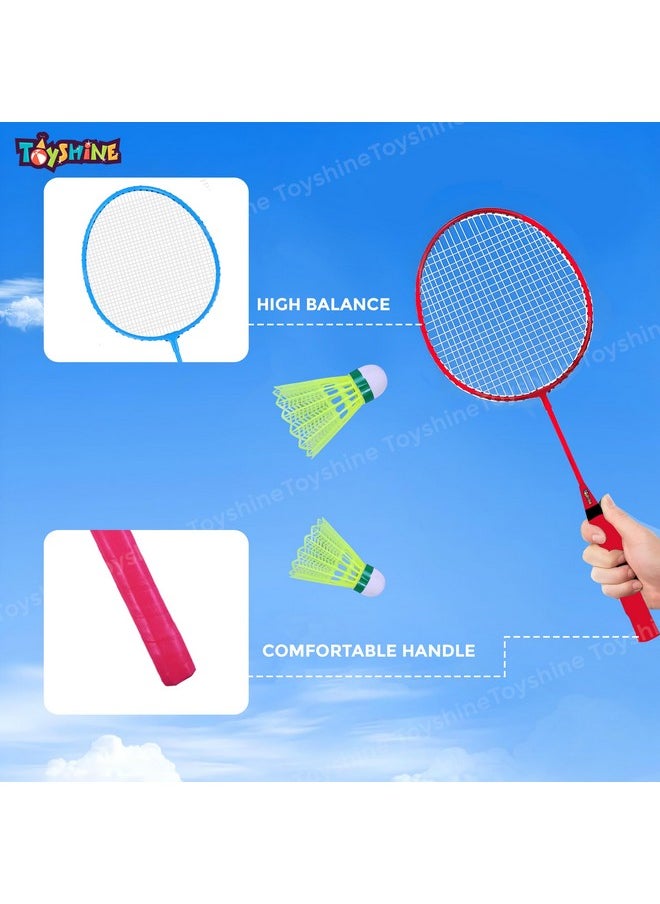 Toyshine Stricker 3 in 1 Super Sports Combo for Age 3-7 Years | Cricket | Badminton | Football for Indoor/Outdoor Play - Multi Color