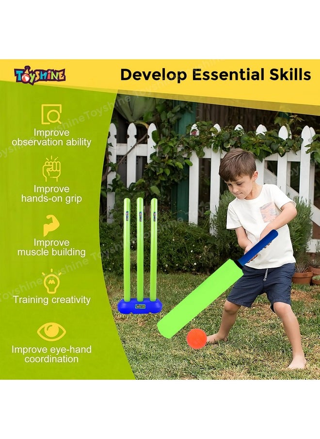 Toyshine Stricker 3 in 1 Super Sports Combo for Age 3-7 Years | Cricket | Badminton | Football for Indoor/Outdoor Play - Multi Color