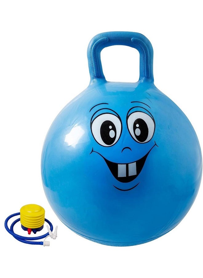 Sisliya Children's Hopper Ball Jumping Bouncy Ball Inflatable Gymnastics Ball Outdoor Season Racing Fitness Accessories for Nursery Children (65 cm) (Blue)