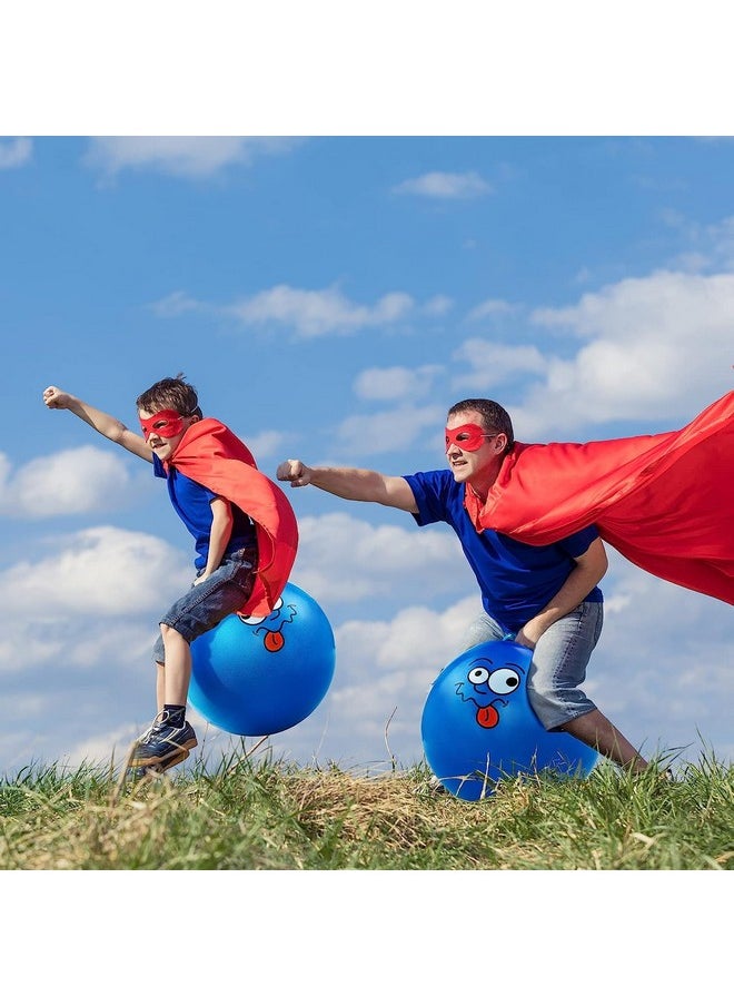 Sisliya Children's Hopper Ball Jumping Bouncy Ball Inflatable Gymnastics Ball Outdoor Season Racing Fitness Accessories for Nursery Children (65 cm) (Blue)