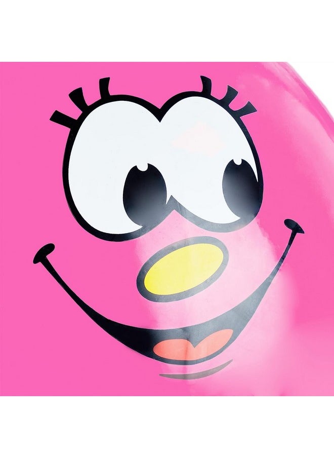 Sisliya Children's Face Hopseball with Handle for Sitting and BouncingIndoor & Outdoor Jumping Ball(65 cm) (Pink)
