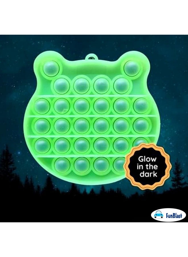 FunBlast Pop it Set (Pack of 3) Glow in The Dark Pop it Fidget Toy, Kids Toys, Pop Bubble Fidget Toys with 2 Keychain-41 Bubbles - (Multicolor)