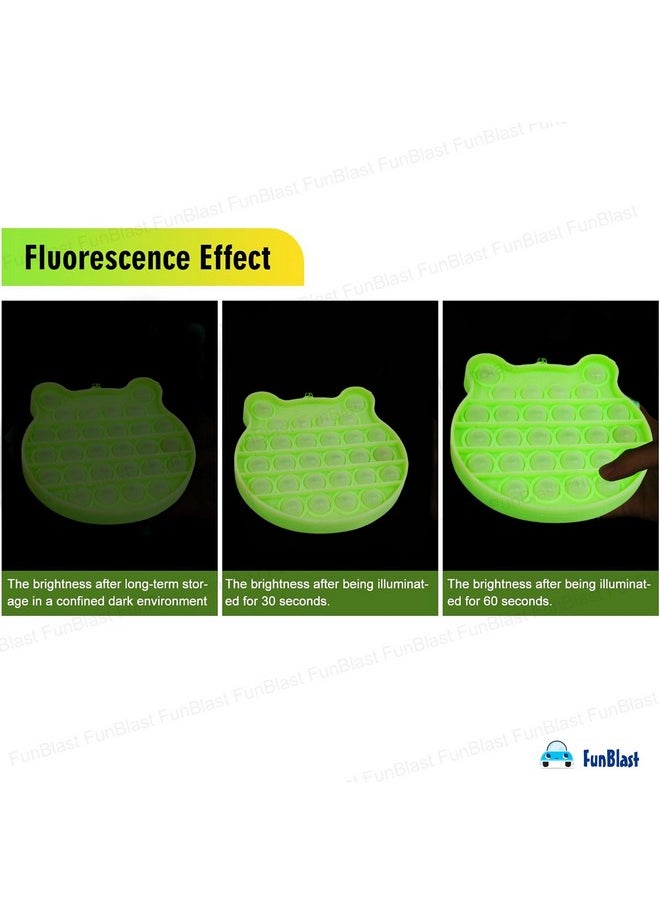 FunBlast Pop it Set (Pack of 3) Glow in The Dark Pop it Fidget Toy, Kids Toys, Pop Bubble Fidget Toys with 2 Keychain-41 Bubbles - (Multicolor)