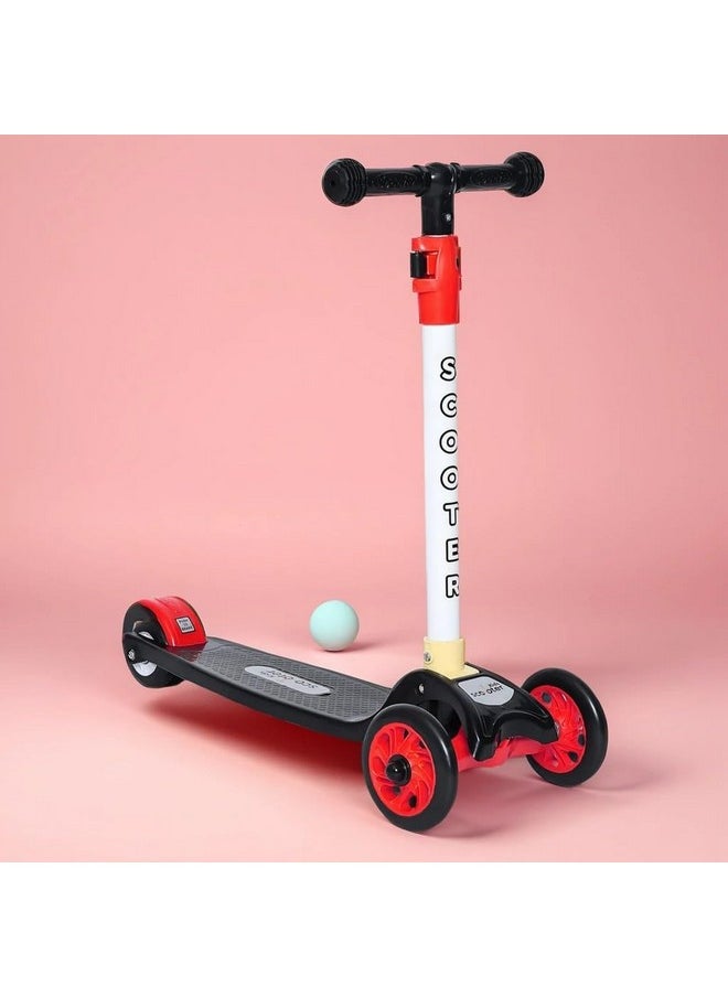 eHomeKart Kids Scooter - Three Wheel Kick Scooters for Boys and Girls with Adjustable Height and Rear Brake - 3 Wheels Skate for Age 2-4 Years (Red)