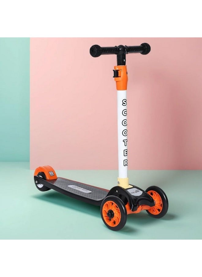 eHomeKart Kids Scooter - Three Wheel Kick Scooters for Boys and Girls with Adjustable Height and Rear Brake - 3 Wheels Skate for Age 2-4 Years (Orange)