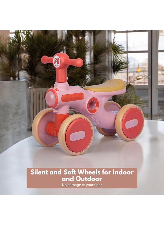 M MCIRCO® Baby Balance Bike Toddler Bike Kids Toys for 1 Year Old Boys Girls 12-36 Months Toys Kids Balance Bike Best First Birthday Gifts Children Walker Baby Walker 4 Wheels Bicycle. (RED)