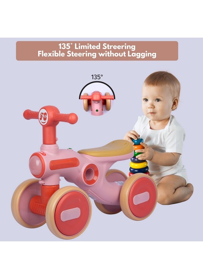 M MCIRCO® Baby Balance Bike Toddler Bike Kids Toys for 1 Year Old Boys Girls 12-36 Months Toys Kids Balance Bike Best First Birthday Gifts Children Walker Baby Walker 4 Wheels Bicycle. (RED)