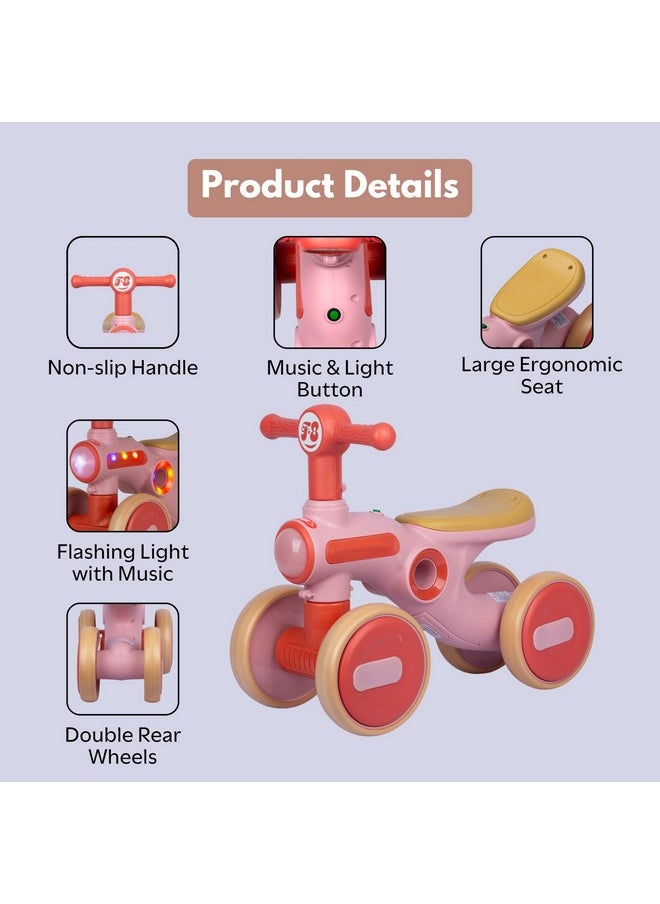 M MCIRCO® Baby Balance Bike Toddler Bike Kids Toys for 1 Year Old Boys Girls 12-36 Months Toys Kids Balance Bike Best First Birthday Gifts Children Walker Baby Walker 4 Wheels Bicycle. (RED)