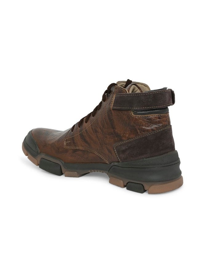 URI Genuine Leather Tan Casual Boots For Mens: Size UK 10