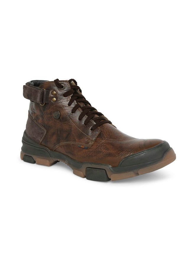 URI Genuine Leather Tan Casual Boots For Mens: Size UK 10
