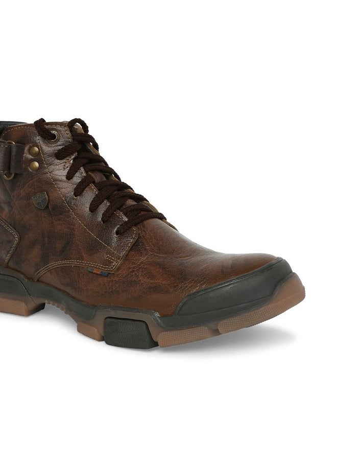 URI Genuine Leather Tan Casual Boots For Mens: Size UK 10
