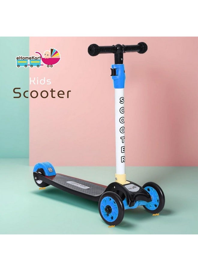 eHomeKart Kids Scooter - Three Wheel Kick Scooters for Boys and Girls with Adjustable Height and Rear Brake - 3 Wheels Skate for Age 2-4 Years (Blue)