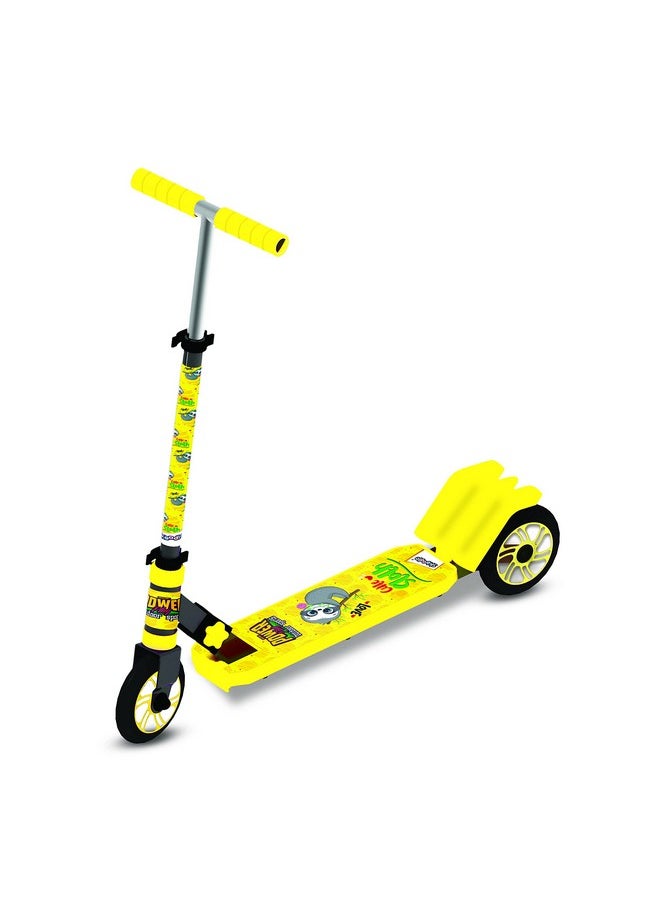 Skoodle PowerPlay Jungle Friends - Cute Sloth 3 Wheel Kick Scooter (Yellow)