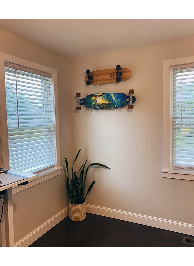 WANLIAN Skateboard Wall Mount Display Rack Skateboard Wall Rack Display Rack Hanger Rack Skateboard Wall Mount Bracket Deck Rack 1 Pair