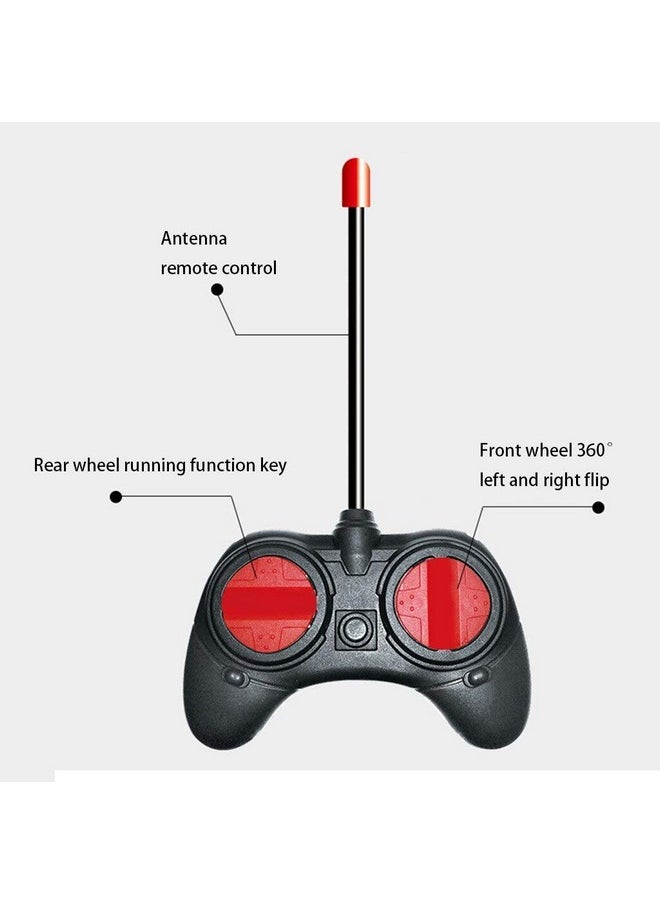 VGRASSP Mini Stunt Remote Control Rechargeable Car Toy for Kids - 360 Degree Spinning (Red)