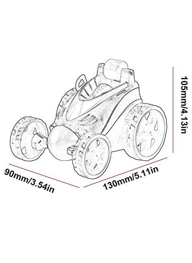 VGRASSP Mini Stunt Remote Control Rechargeable Car Toy for Kids - 360 Degree Spinning (Red)