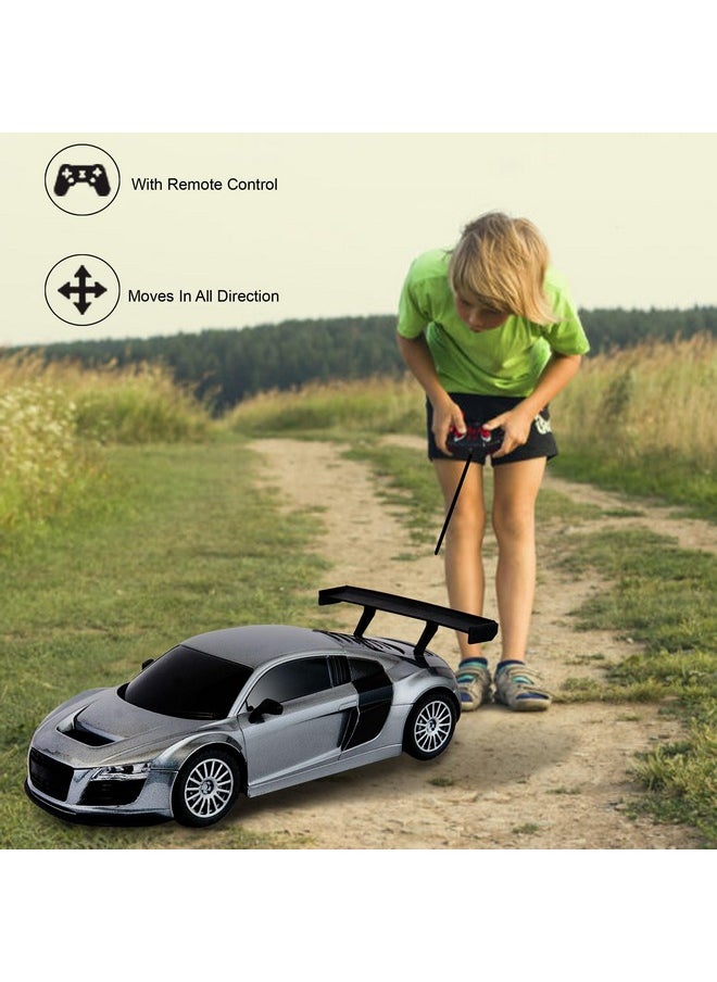 VGRASSP 1:24 Rechargeable Car Toy Super Racing Remote Control Glossy Exterior Smooth Flexible Wheels Equipped with Rechargeable Batteries(Included)- Multicolor (Design 4)
