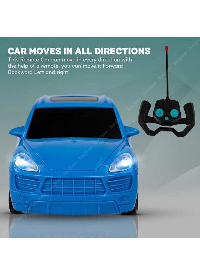 BAYBEE Spectre 1:24 Scale Rechargeable Remote Control Car for Kids, Stunt RC Cars with Full Function, 2.4G Remote | Racing Remote Cars | Remote Control Car Toys for Kids 5+Years Boys Girls (Blue)