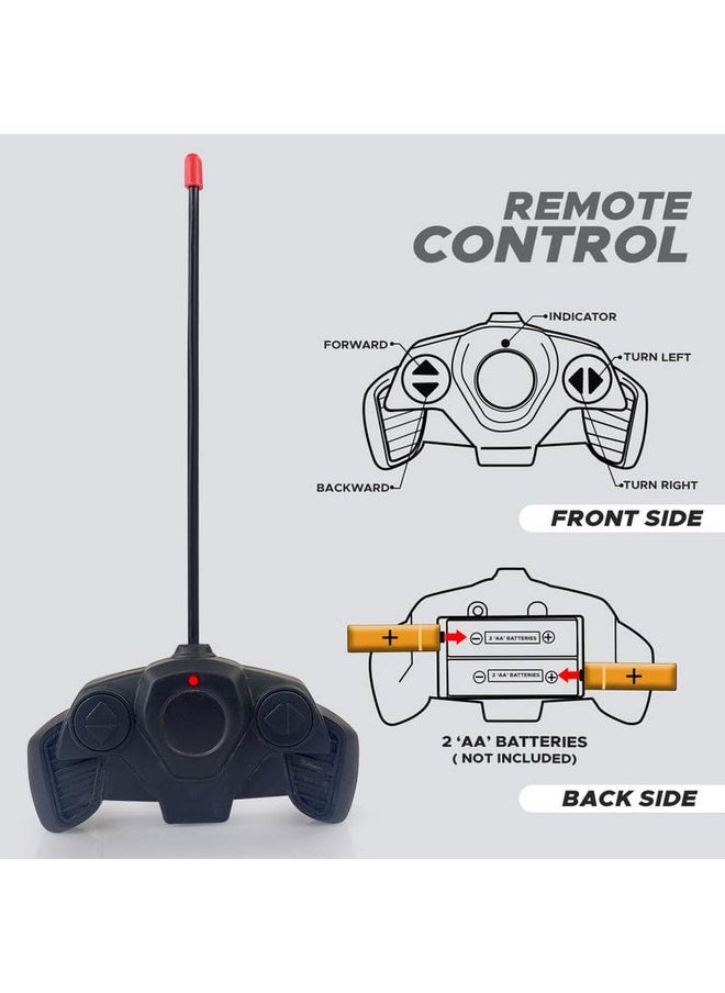 NHR Chargeable 3D Remote Control Lighting Famous Car for Kids, Stylish Car, Remote Control Car for 5 to 10 Years Kids, Birthday Gift for Kids, Remote Waali Gaadi (Black)