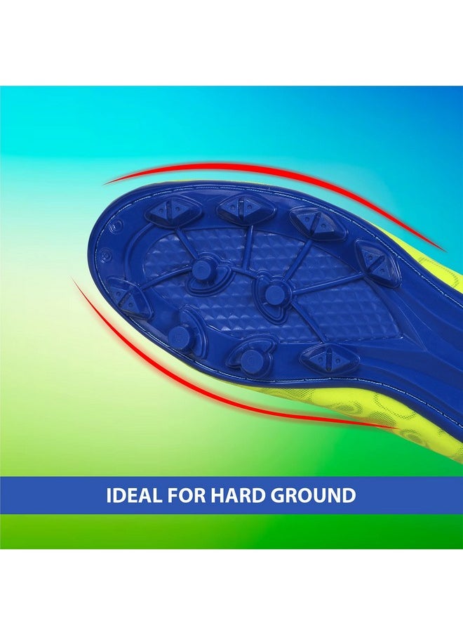 Nivia Carbonite 5.0 Football Shoes for Men/Sports and Athletic Footwear with PVC Synthetic Leather Upper/Comfortable Football Shoes (Sulphur Green) UK - 8