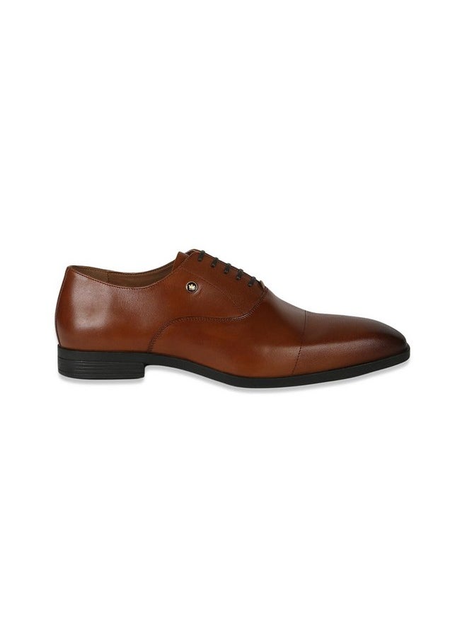 Louis Philippe Men Formal Brown Leather Oxford
