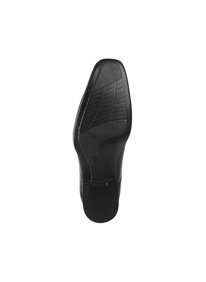 Mochi Men's Black Formal Faux Leather Stylish Lace-up Dress Shoes UK/6 EU/40 (19-6503)