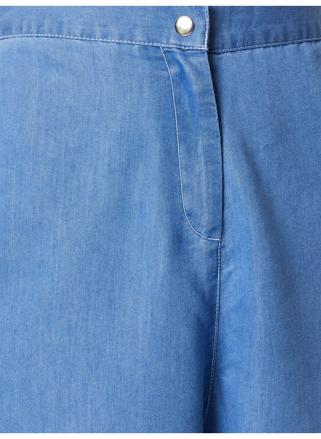 Miss Chase Women's Denim Flared Pants(MCAW18DEN07-03-115-28,Blue,28)