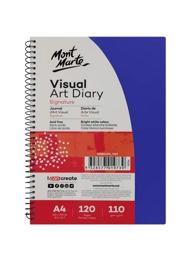 Mont Marte Visual Art Diary 120 Pages 110gsm (Coloured Cover May Be Vary) (A4)
