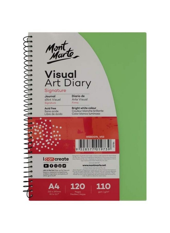 Mont Marte Visual Art Diary 120 Pages 110gsm (Coloured Cover May Be Vary) (A4)
