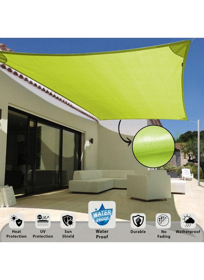 HIPPO Waterproof Shade Sail 9x10 FT 90% Sun Shade UV Block for Canopy Awning Outdoor Patio Car Parking Garden Pergola Balcony Tent Terrace (Lime-Grass)