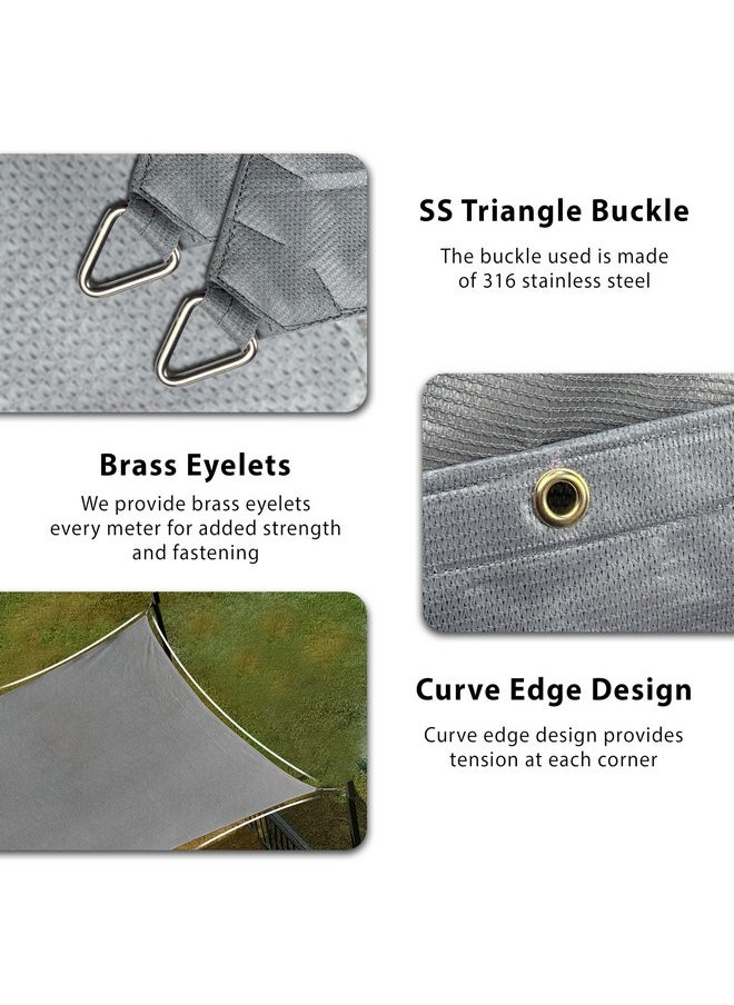 HIPPO Waterproof Shade Sail 9x10 FT 90% Sun Shade UV Block for Canopy Awning Outdoor Patio Car Parking Garden Pergola Balcony Tent Terrace (Lime-Grass)